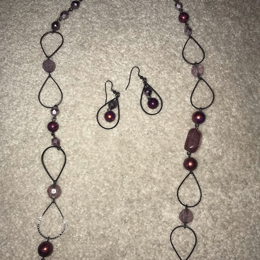 Necklace and earrings
